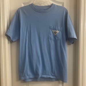 Columbia Light Blue Short Sleeve Tee with Pocket